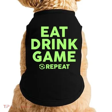 St Patrick's Day Eat Drink Game Repeat Doggie Tank