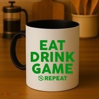 St Patrick's Day Eat Drink Game Repeat Coffee Mug thumb 4