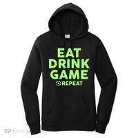 St Patrick's Day Eat Drink Game Repeat Women's Hoodie thumb 0
