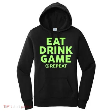St Patrick's Day Eat Drink Game Repeat Women's Hoodie
