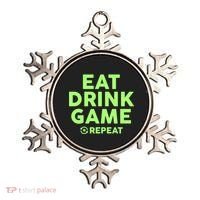 St Patrick's Day Eat Drink Game Repeat Ornament thumb 0