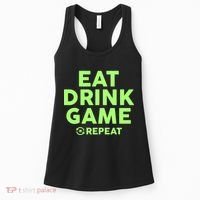 St Patrick's Day Eat Drink Game Repeat Women's Tank Top thumb 0
