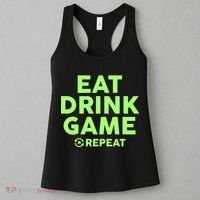 St Patrick's Day Eat Drink Game Repeat Women's Tank Top thumb 3