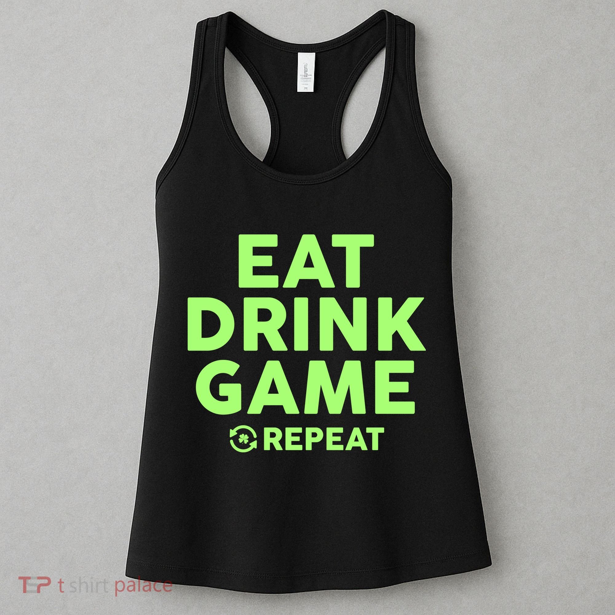 St Patrick's Day Eat Drink Game Repeat Women's Tank Top