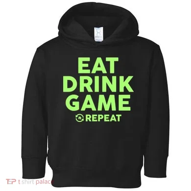 St Patrick's Day Eat Drink Game Repeat Toddler Hoodie