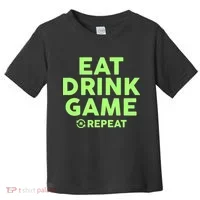St Patrick's Day Eat Drink Game Repeat Toddler T-Shirt thumb 0