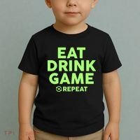St Patrick's Day Eat Drink Game Repeat Toddler T-Shirt thumb 2