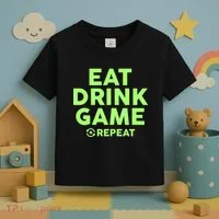 St Patrick's Day Eat Drink Game Repeat Toddler T-Shirt thumb 3