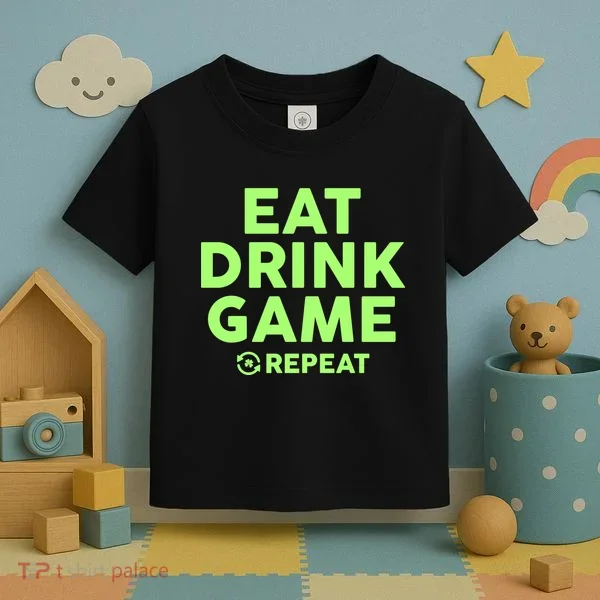 St Patrick's Day Eat Drink Game Repeat Toddler T-Shirt