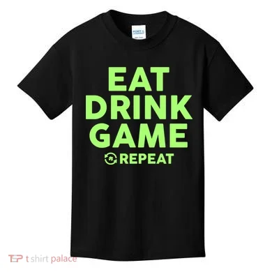St Patrick's Day Eat Drink Game Repeat Kids T-Shirt