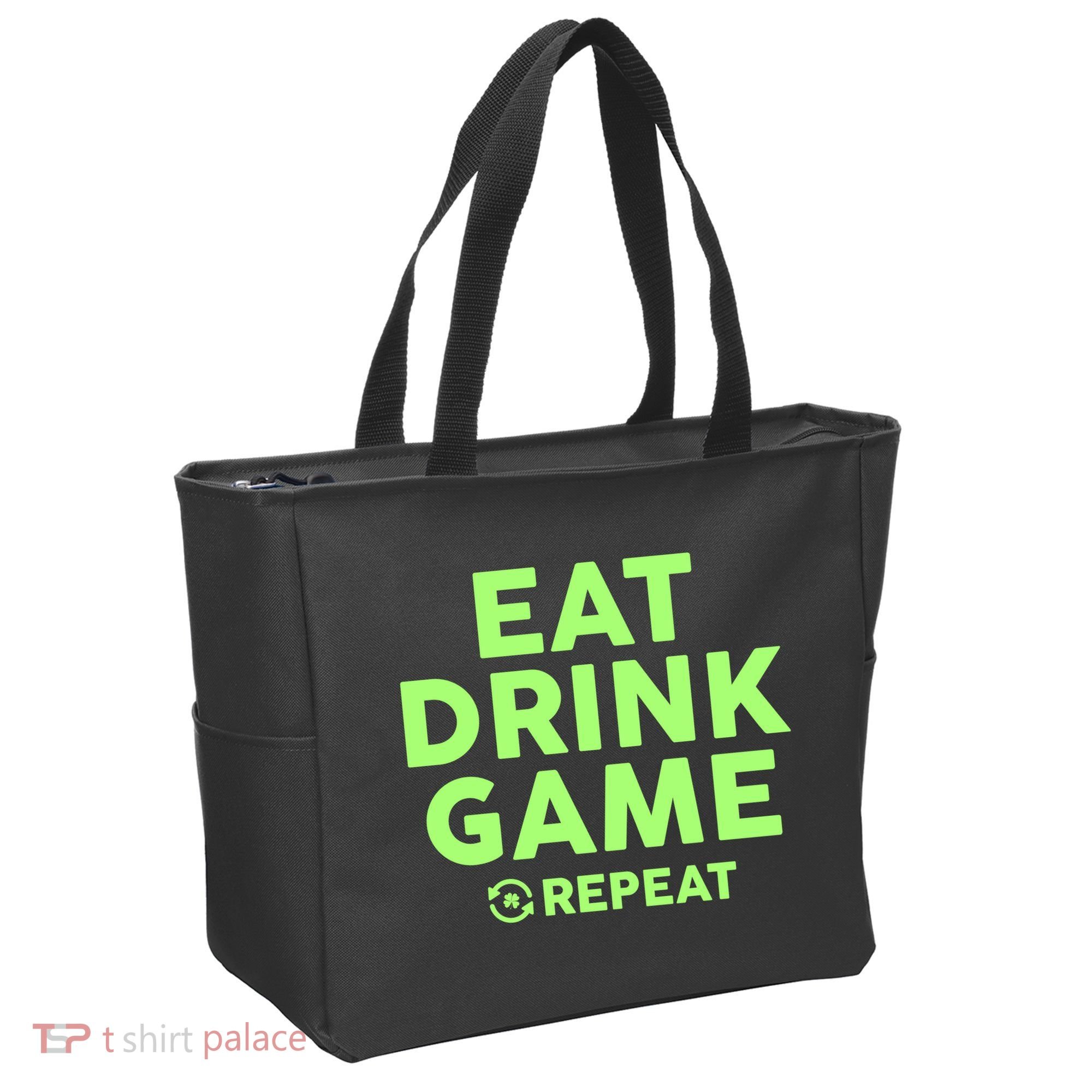 St Patrick's Day Eat Drink Game Repeat Tote Bag
