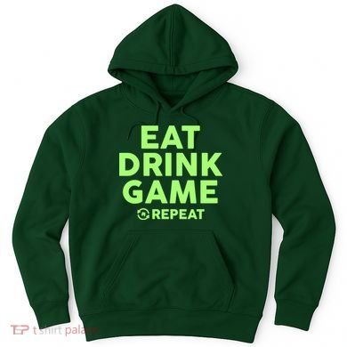 St Patrick's Day Eat Drink Game Repeat Hoodie