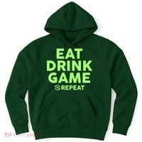 St Patrick's Day Eat Drink Game Repeat Hoodie thumb 0
