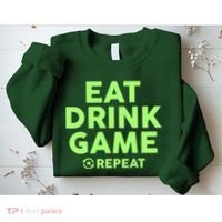 St Patrick's Day Eat Drink Game Repeat Sweatshirt thumb 2
