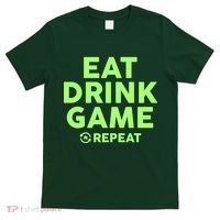 St Patrick's Day Eat Drink Game Repeat T-Shirt thumb 0