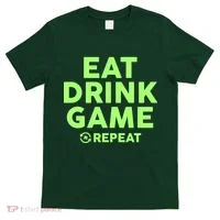 St Patrick's Day Eat Drink Game Repeat T-Shirt thumb 0