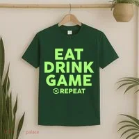 St Patrick's Day Eat Drink Game Repeat T-Shirt thumb 2