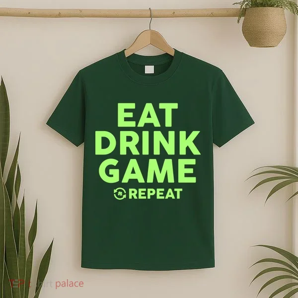 St Patrick's Day Eat Drink Game Repeat T-Shirt