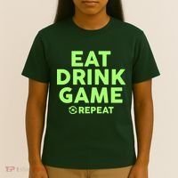 St Patrick's Day Eat Drink Game Repeat T-Shirt thumb 4