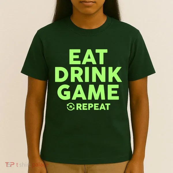 St Patrick's Day Eat Drink Game Repeat T-Shirt