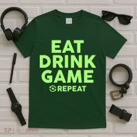 St Patrick's Day Eat Drink Game Repeat T-Shirt thumb 5