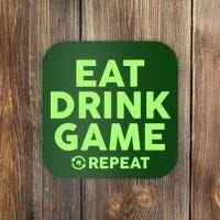 St Patrick's Day Eat Drink Game Repeat Coaster thumb 0