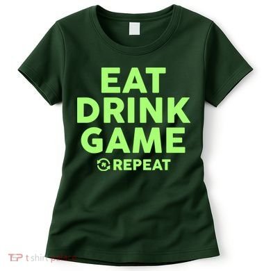 St Patrick's Day Eat Drink Game Repeat Women's T-Shirt