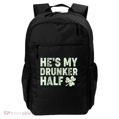 St Patrick's Day He's My Drunker Half Matching Couple's Backpack