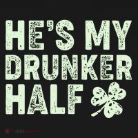 St Patrick's Day He's My Drunker Half Matching Couple's Backpack thumb 2
