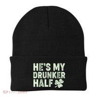 St Patrick's Day He's My Drunker Half Matching Couple's Beanie thumb 0