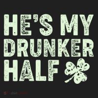St Patrick's Day He's My Drunker Half Matching Couple's Beanie thumb 2