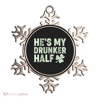 St Patrick's Day He's My Drunker Half Matching Couple's Ornament