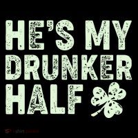 St Patrick's Day He's My Drunker Half Matching Couple's Toddler Hoodie thumb 2