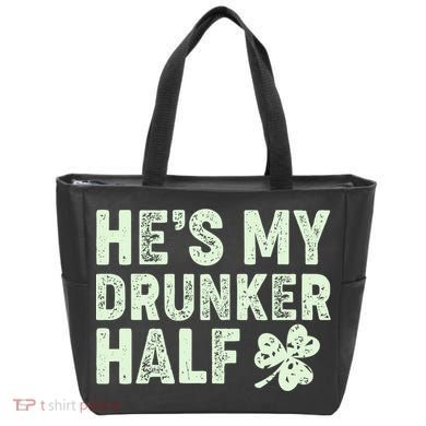 St Patrick's Day He's My Drunker Half Matching Couple's Tote Bag