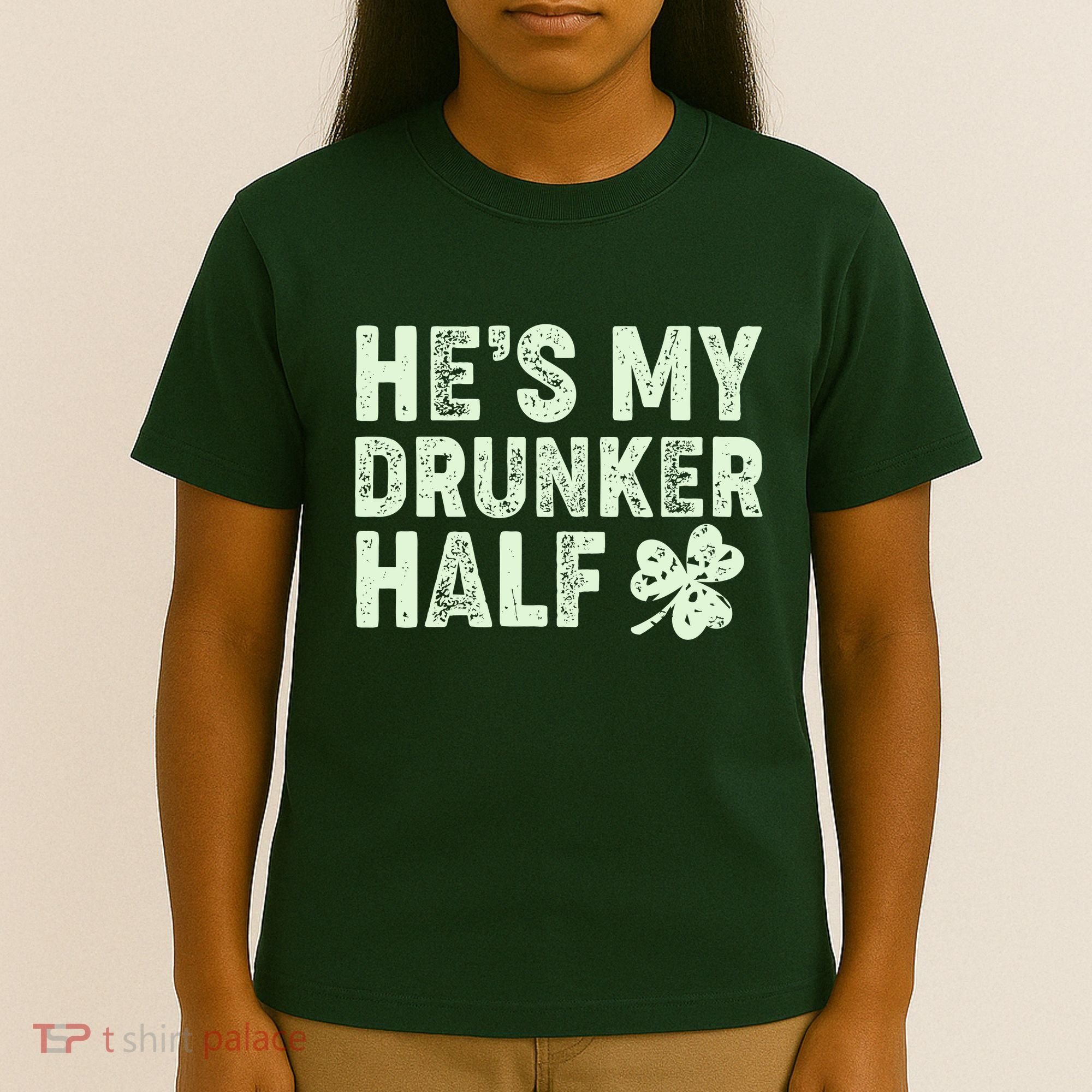 St Patrick's Day He's My Drunker Half Matching Couple's T-Shirt