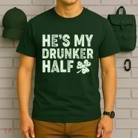 St Patrick's Day He's My Drunker Half Matching Couple's T-Shirt thumb 6