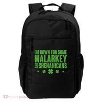 St Patrick's Day I'm Down For Some Malarkey And Shenanigans Backpack thumb 0