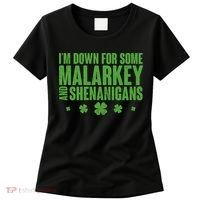 St Patrick's Day I'm Down For Some Malarkey And Shenanigans Women's T-Shirt thumb 0