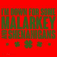 St Patrick's Day I'm Down For Some Malarkey And Shenanigans Santa Hat thumb 1