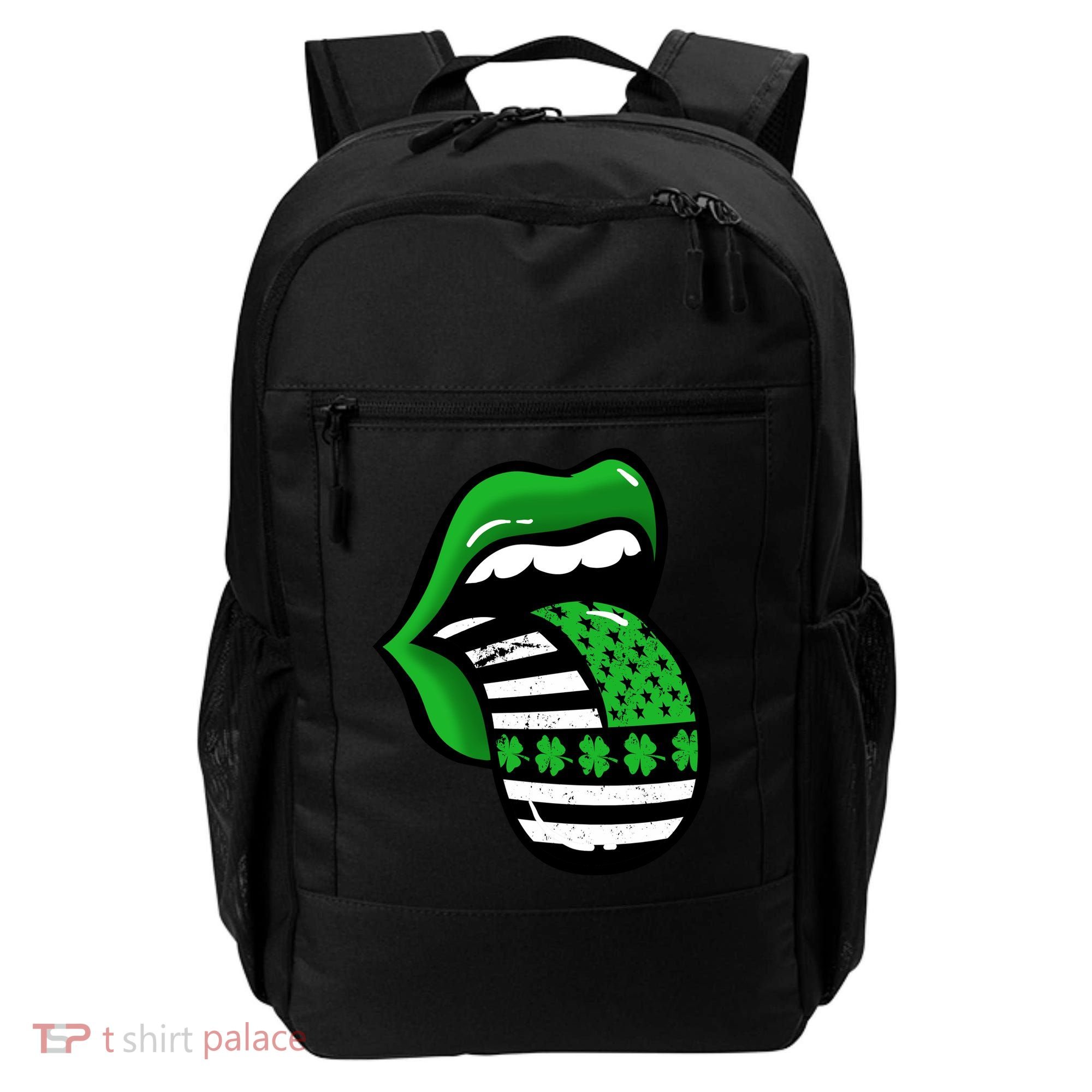 St Patricks Day Irish American Shamrock Flag Paddy Backpack