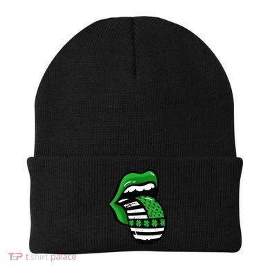 St Patricks Day Irish American Shamrock Flag Paddy Beanie