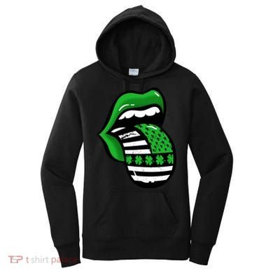 St Patricks Day Irish American Shamrock Flag Paddy Women's Hoodie