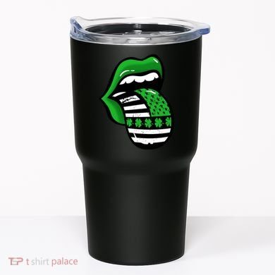 St Patricks Day Irish American Shamrock Flag Paddy Tumbler