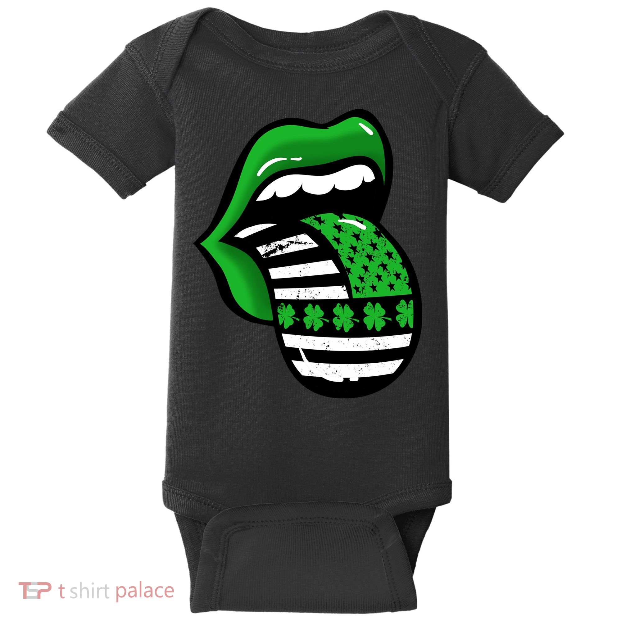 St Patricks Day Irish American Shamrock Flag Paddy Baby Bodysuit