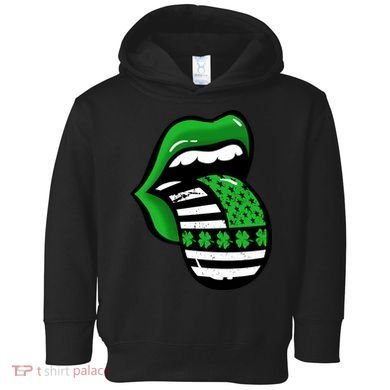 St Patricks Day Irish American Shamrock Flag Paddy Toddler Hoodie