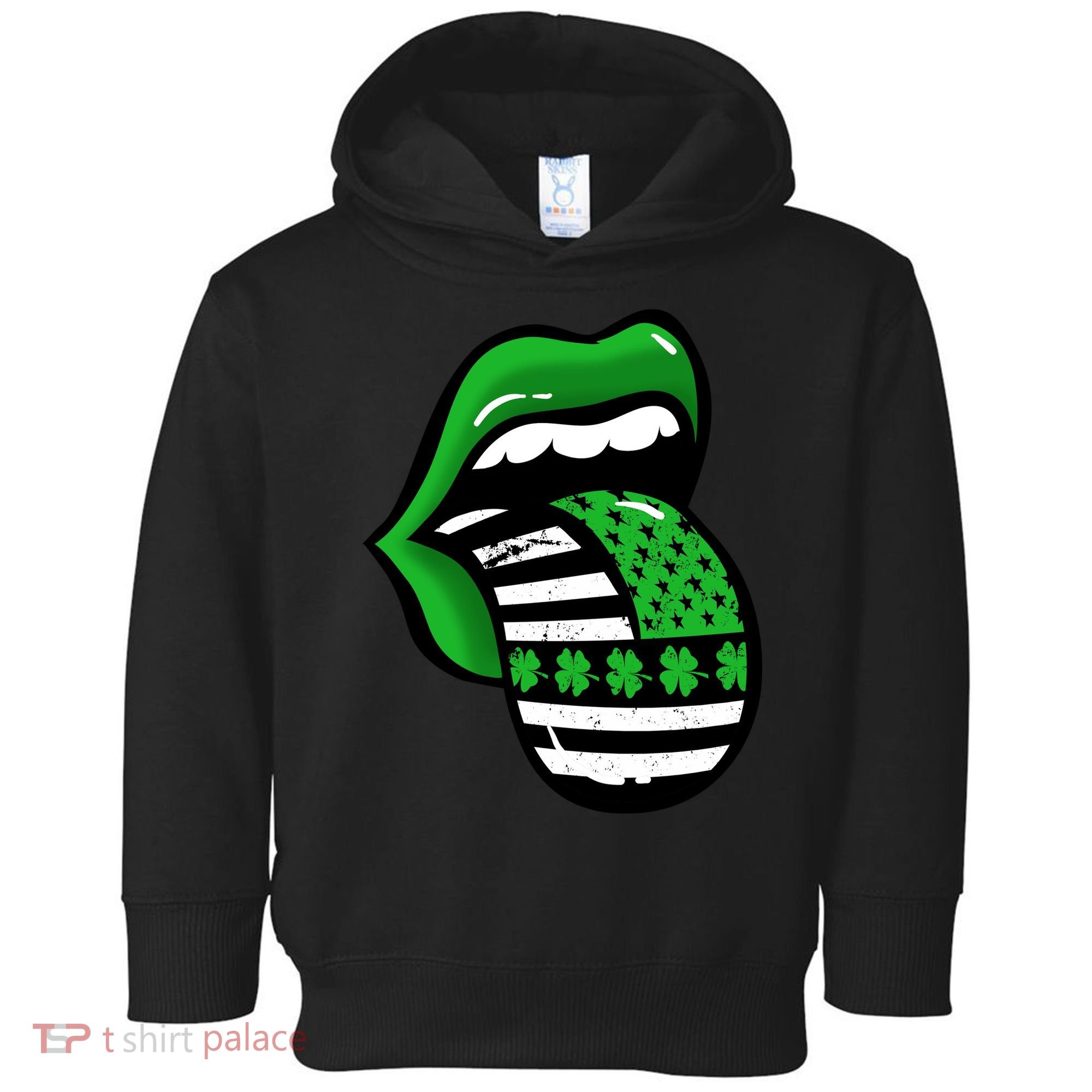 St Patricks Day Irish American Shamrock Flag Paddy Toddler Hoodie