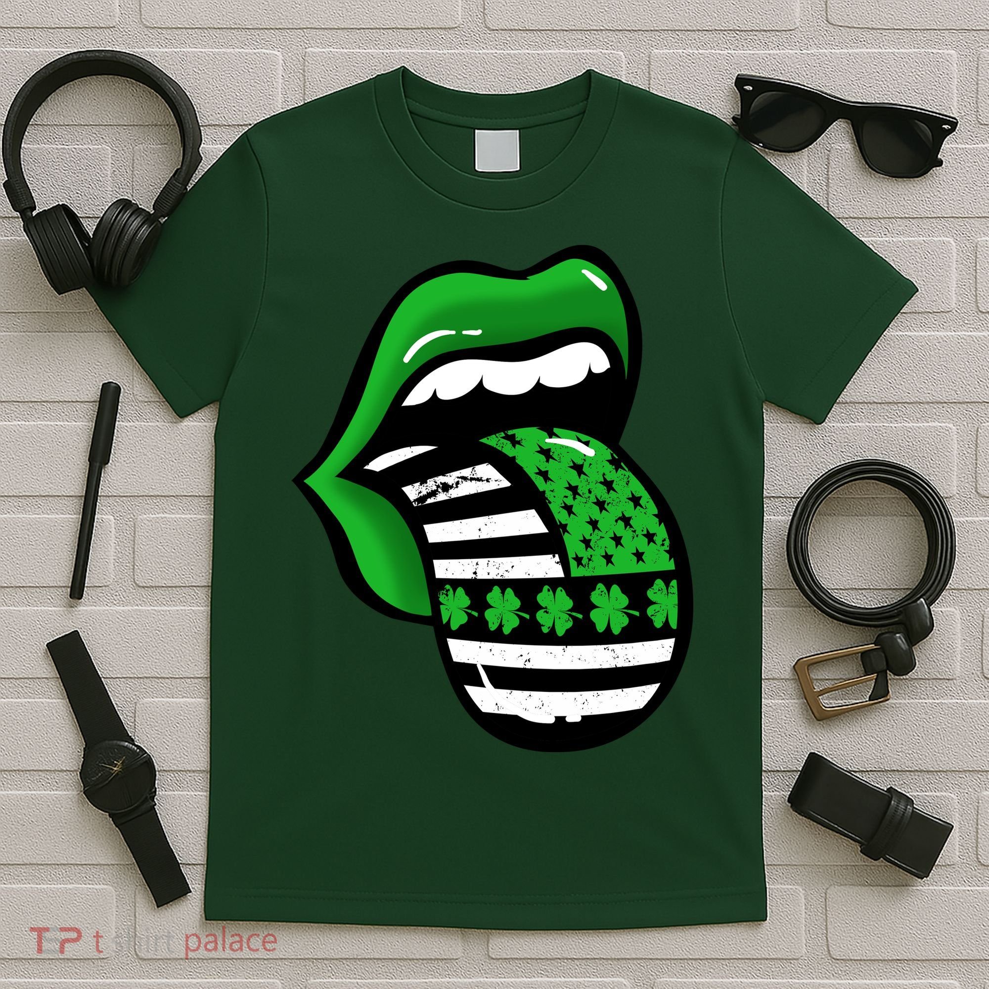 St Patricks Day Irish American Shamrock Flag Paddy T-Shirt