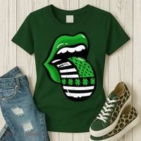 St Patricks Day Irish American Shamrock Flag Paddy Women's T-Shirt thumb 3