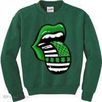 St Patricks Day Irish American Shamrock Flag Paddy Kids Sweatshirt thumb 0