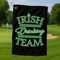 St Patrick's Day Irish Drinking Team Golf Towel thumb 1